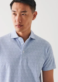 PATRICK ASSARAF Pima Cotton Stretch Printed Polo|Men Polos