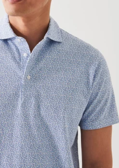 PATRICK ASSARAF Pima Cotton Stretch Printed Polo|Men Polos