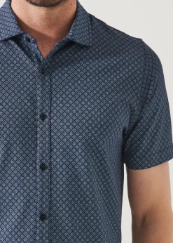 PATRICK ASSARAF Pima Cotton Stretch Printed Shirt|Men Shirts