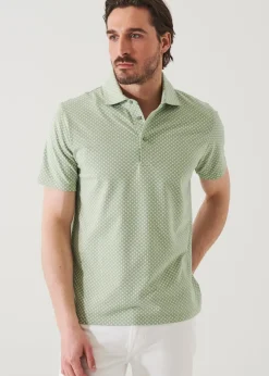 PATRICK ASSARAF Pima Cotton Stretch Printed Polo|Men Polos