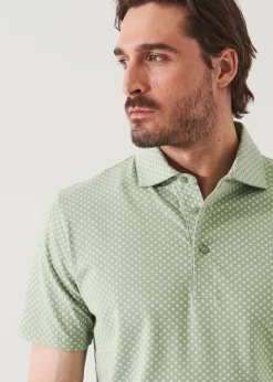 PATRICK ASSARAF Pima Cotton Stretch Printed Polo|Men Polos