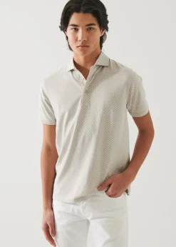 PATRICK ASSARAF Pima Cotton Stretch Printed Polo|Men Polos