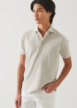 PATRICK ASSARAF Pima Cotton Stretch Printed Polo|Men Polos