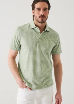 PATRICK ASSARAF Pima Cotton Stretch Printed Polo|Men Polos