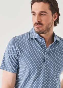 PATRICK ASSARAF Pima Cotton Stretch Printed Polo|Men Polos