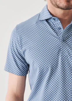 PATRICK ASSARAF Pima Cotton Stretch Printed Polo|Men Polos