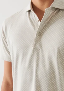 PATRICK ASSARAF Pima Cotton Stretch Printed Polo|Men Polos