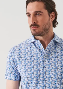 PATRICK ASSARAF Pima Cotton Stretch Printed Polo|Men Polos