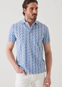 PATRICK ASSARAF Pima Cotton Stretch Printed Polo|Men Polos