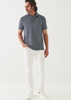 PATRICK ASSARAF Pima Cotton Stretch Printed Polo|Men Polos