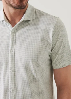PATRICK ASSARAF Pima Cotton Stretch Printed Shirt|Men Shirts