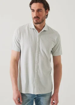 PATRICK ASSARAF Pima Cotton Stretch Printed Shirt|Men Shirts
