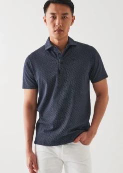 PATRICK ASSARAF Pima Cotton Stretch Printed Polo|Men Polos