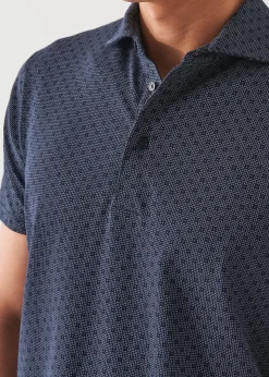 PATRICK ASSARAF Pima Cotton Stretch Printed Polo|Men Polos