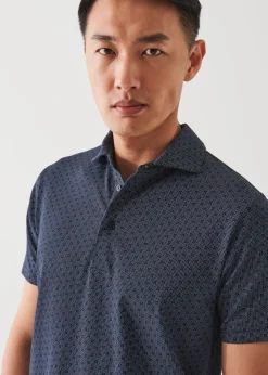 PATRICK ASSARAF Pima Cotton Stretch Printed Polo|Men Polos