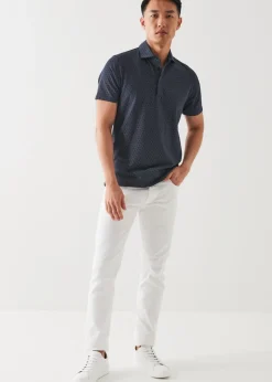 PATRICK ASSARAF Pima Cotton Stretch Printed Polo|Men Polos