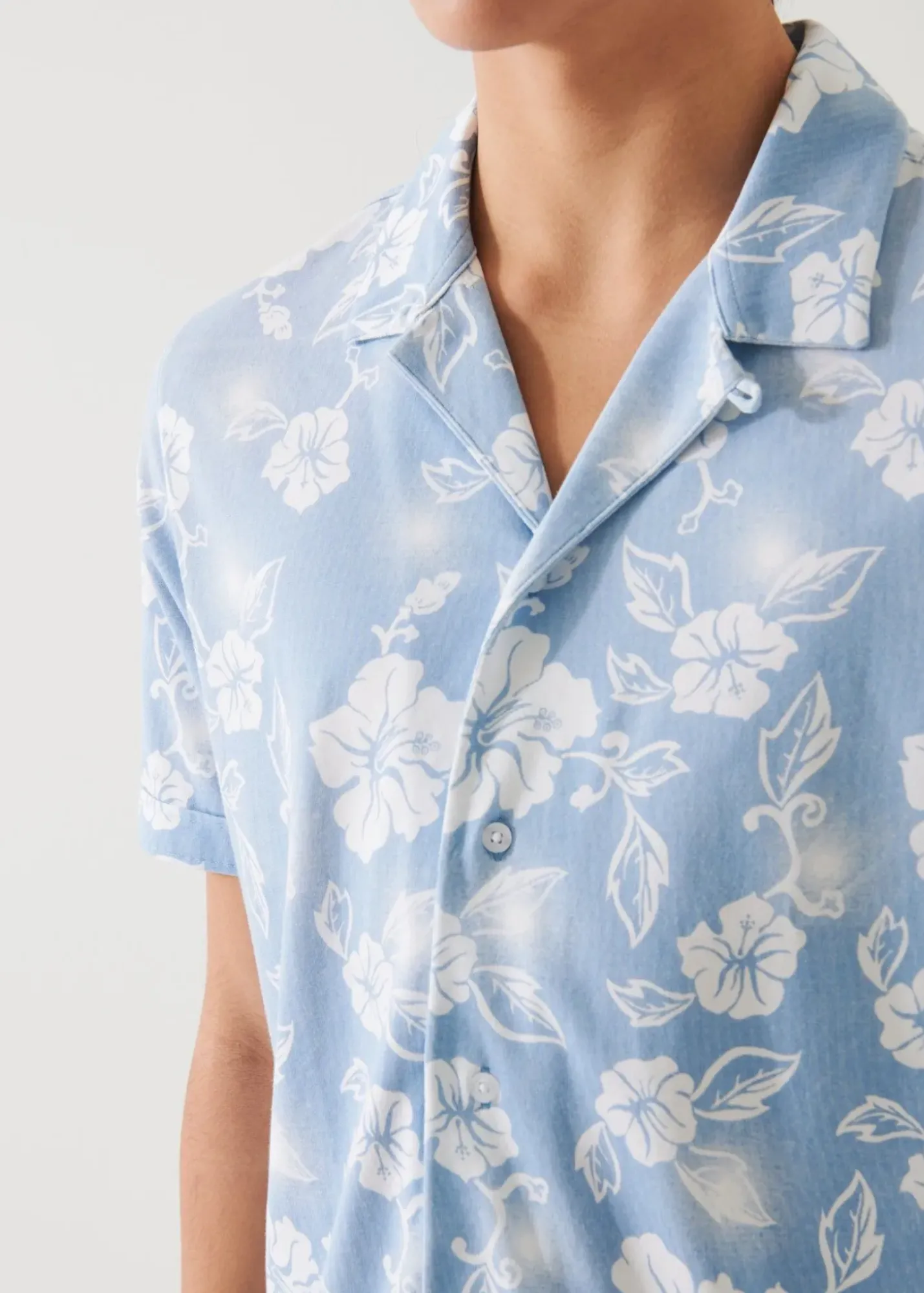 PATRICK ASSARAF Pima Cotton Stretch Printed Camp Shirt|Men Shirts