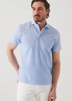 PATRICK ASSARAF Pima Cotton Stretch Printed Polo|Men Polos