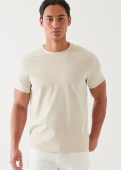 PATRICK ASSARAF Pima Cotton Stretch Printed T-Shirt|Men T-Shirts