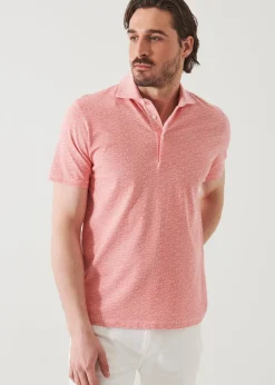 PATRICK ASSARAF Pima Cotton Stretch Printed Polo|Men Polos