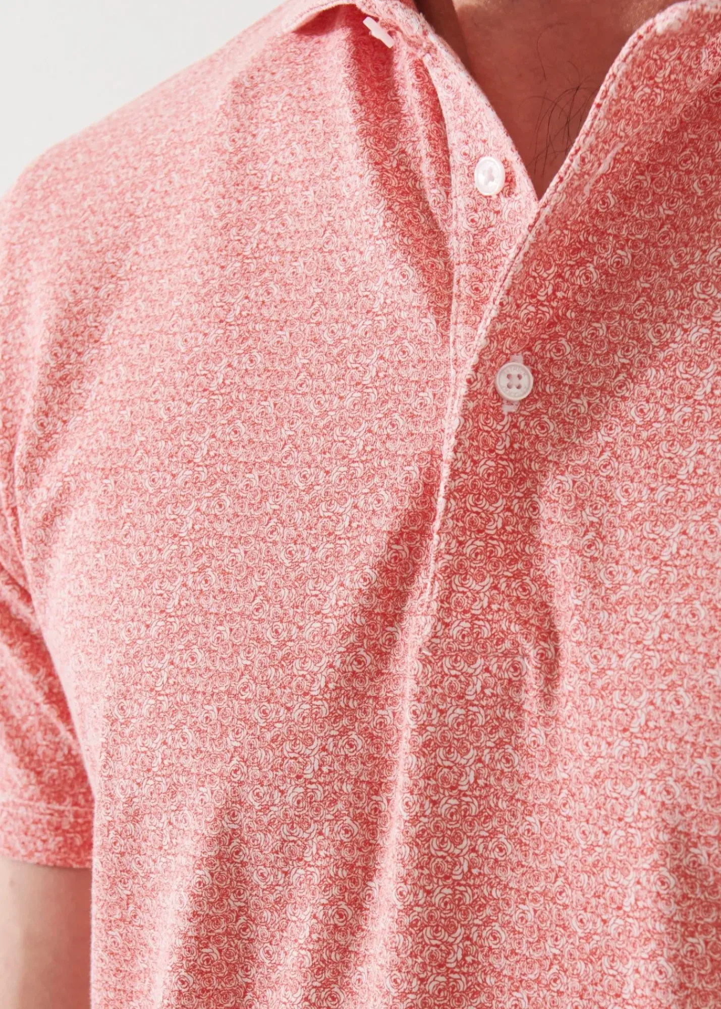 PATRICK ASSARAF Pima Cotton Stretch Printed Polo|Men Polos