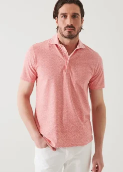 PATRICK ASSARAF Pima Cotton Stretch Printed Polo|Men Polos