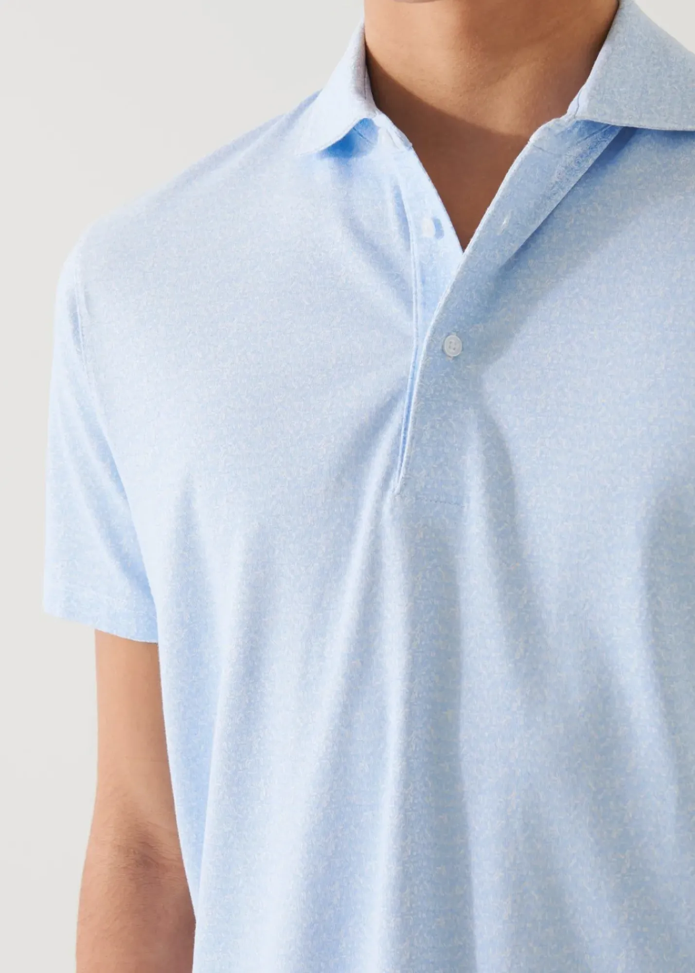 PATRICK ASSARAF Pima Cotton Stretch Printed Polo|Men Polos