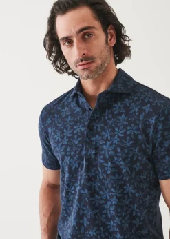 PATRICK ASSARAF Pima Cotton Stretch Printed Polo|Men Polos