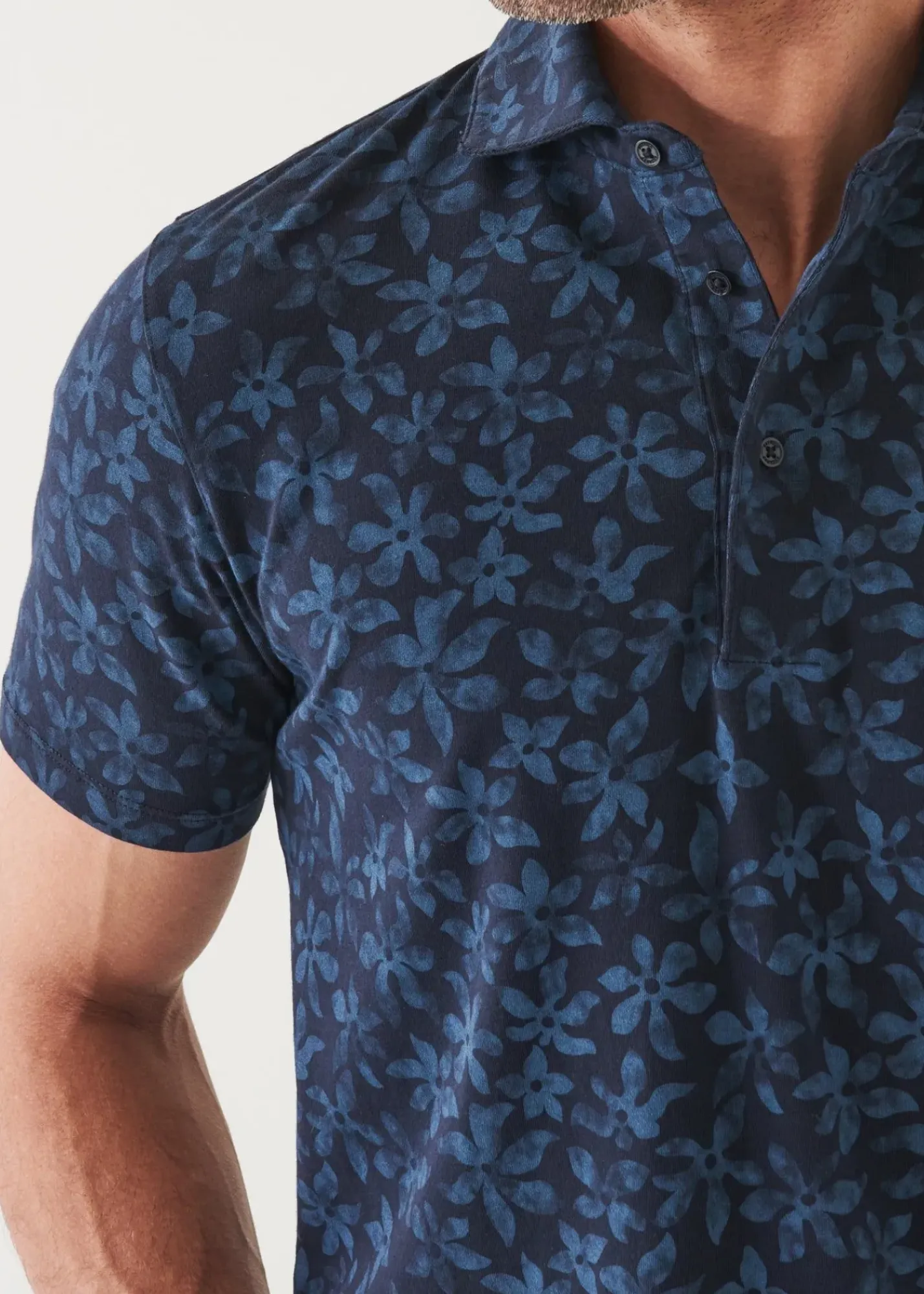 PATRICK ASSARAF Pima Cotton Stretch Printed Polo|Men Polos