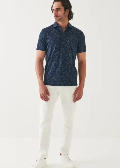 PATRICK ASSARAF Pima Cotton Stretch Printed Polo|Men Polos
