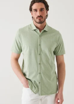 PATRICK ASSARAF Pima Cotton Stretch Printed Shirt|Men Shirts