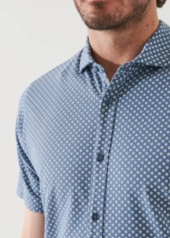 PATRICK ASSARAF Pima Cotton Stretch Printed Shirt|Men Shirts