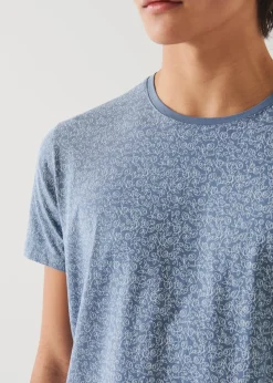PATRICK ASSARAF Pima Cotton Stretch Printed T-Shirt|Men T-Shirts