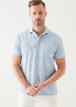 PATRICK ASSARAF Pima Cotton Stretch Printed Polo|Men Polos