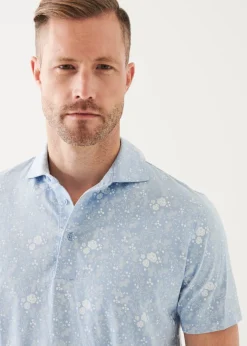 PATRICK ASSARAF Pima Cotton Stretch Printed Polo|Men Polos