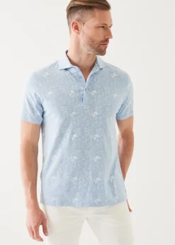 PATRICK ASSARAF Pima Cotton Stretch Printed Polo|Men Polos