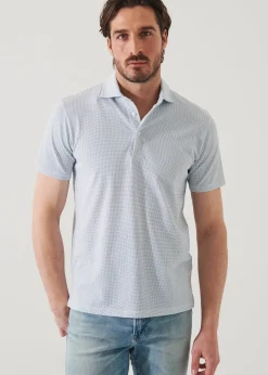 PATRICK ASSARAF Pima Cotton Stretch Printed Polo|Men Polos