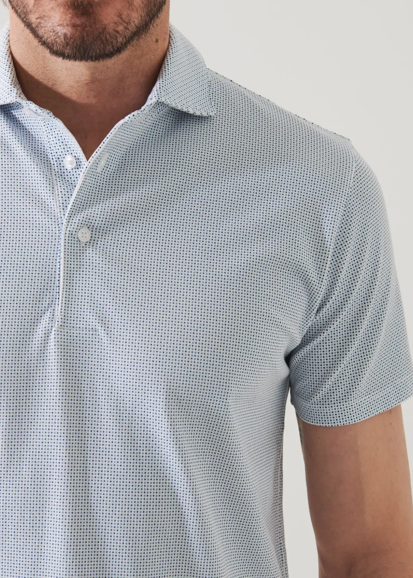 PATRICK ASSARAF Pima Cotton Stretch Printed Polo|Men Polos