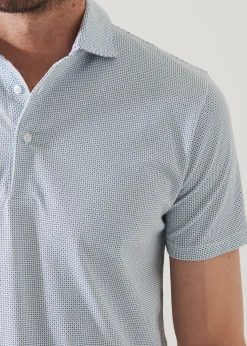 PATRICK ASSARAF Pima Cotton Stretch Printed Polo|Men Polos