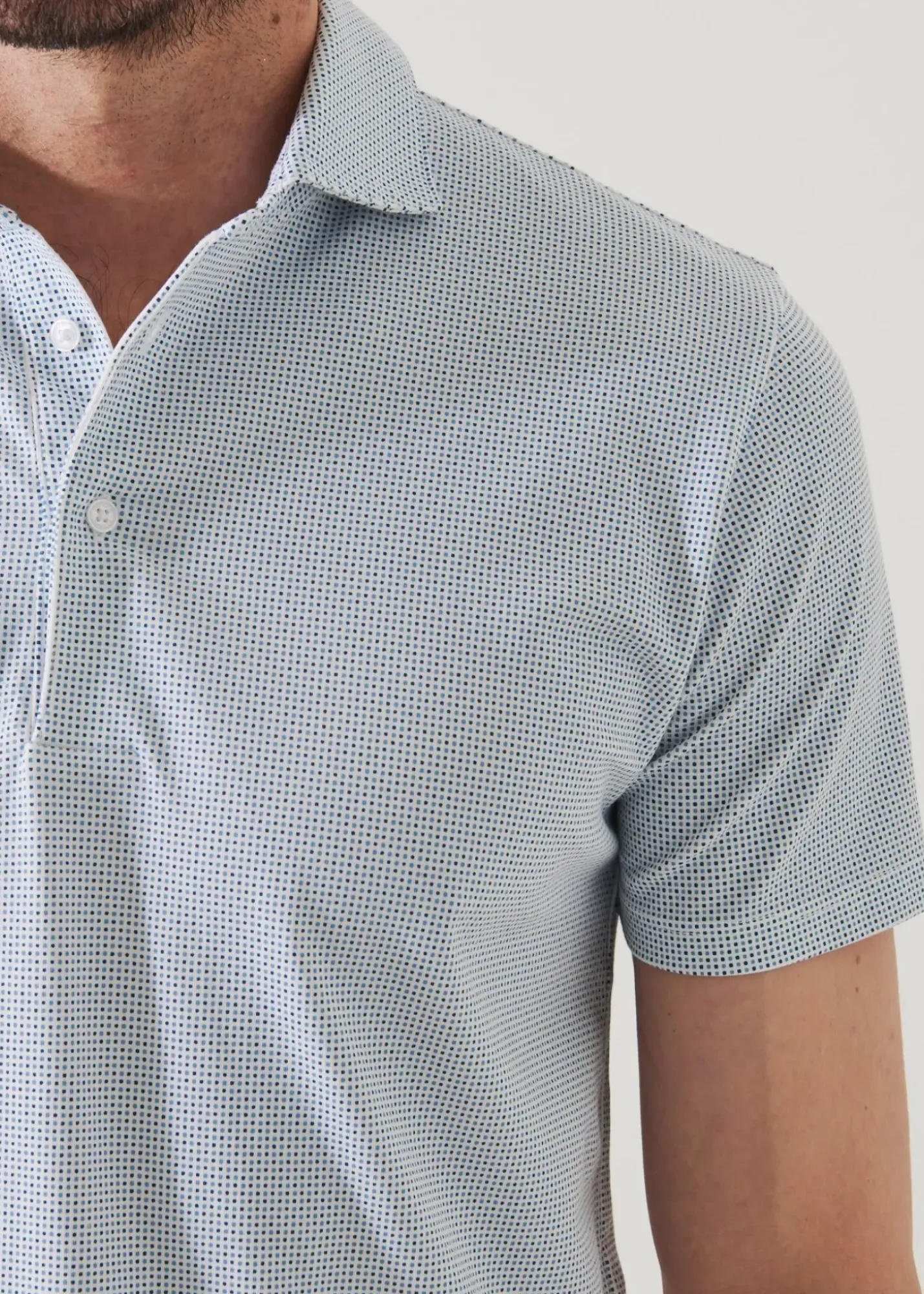 PATRICK ASSARAF Pima Cotton Stretch Printed Polo|Men Polos