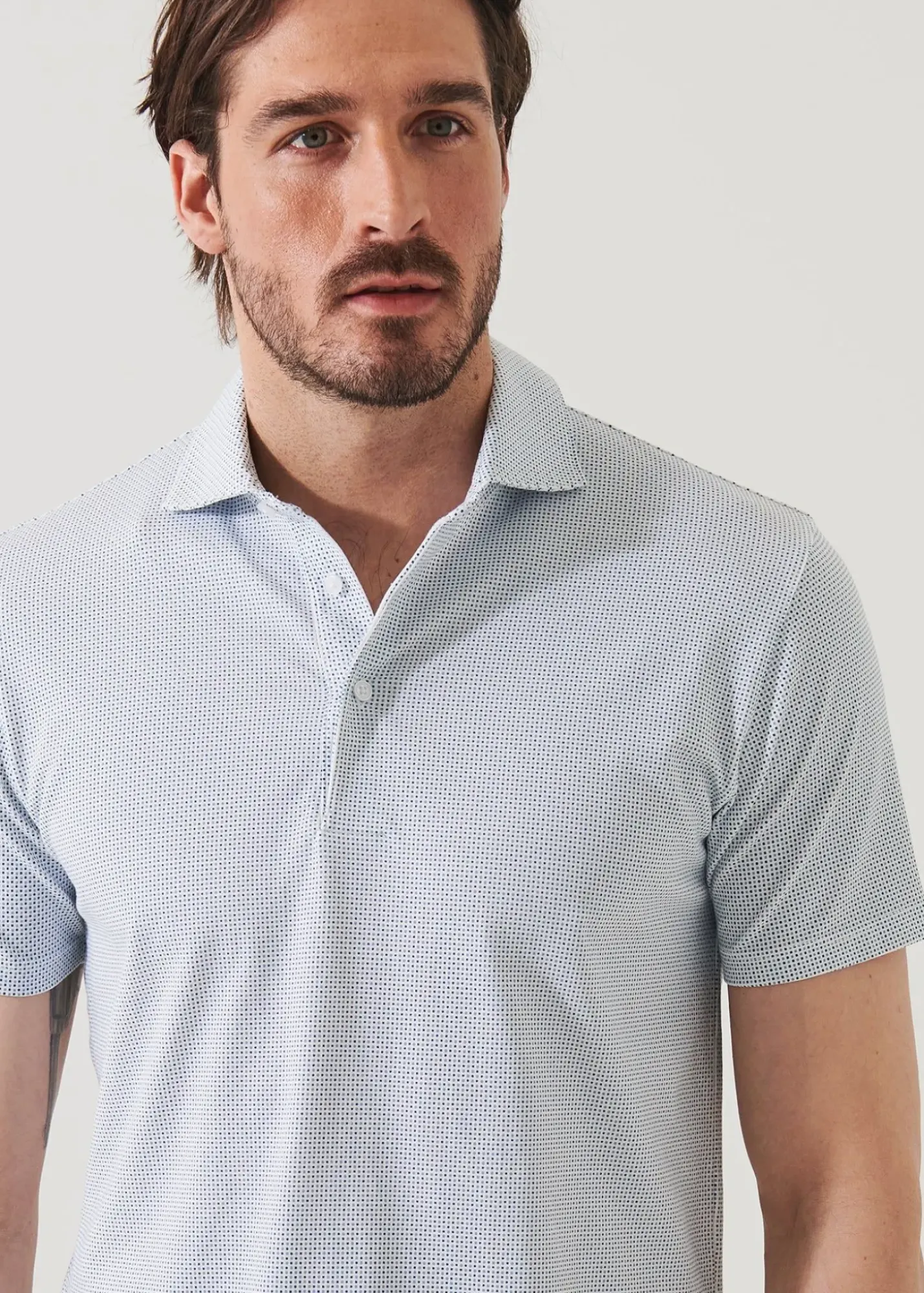 PATRICK ASSARAF Pima Cotton Stretch Printed Polo|Men Polos