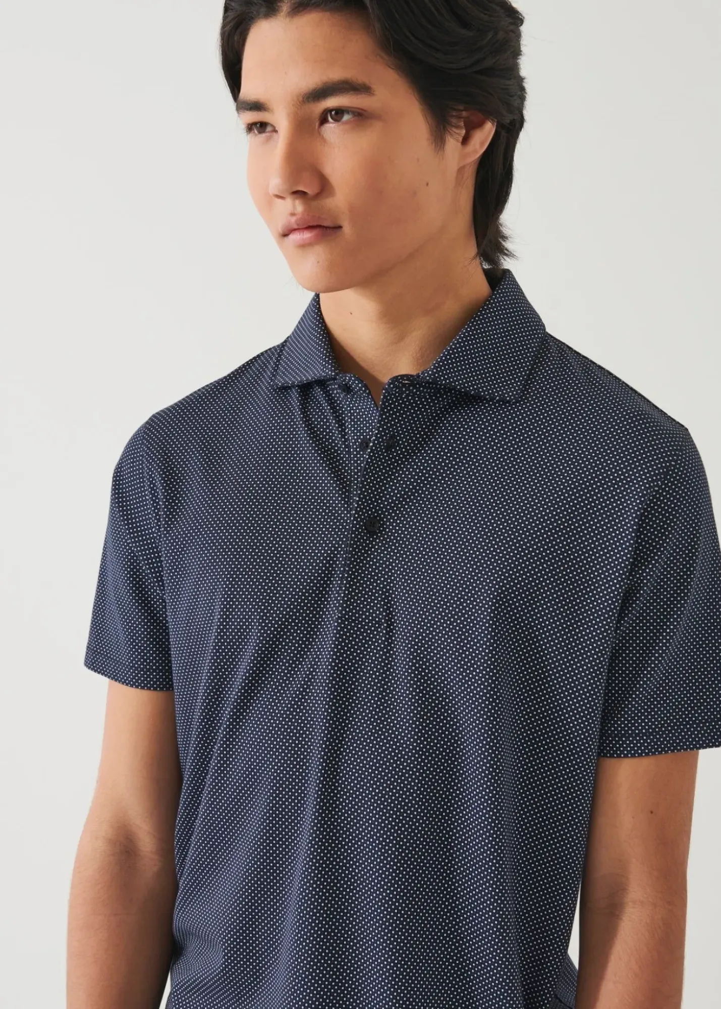PATRICK ASSARAF Pima Cotton Stretch Printed Polo|Men Polos