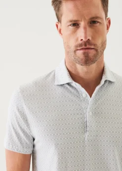 PATRICK ASSARAF Pima Cotton Stretch Printed Polo|Men Polos