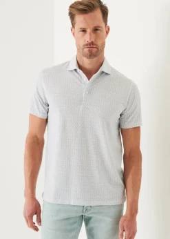 PATRICK ASSARAF Pima Cotton Stretch Printed Polo|Men Polos