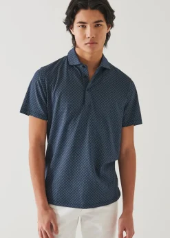 PATRICK ASSARAF Pima Cotton Stretch Printed Polo|Men Polos