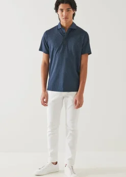 PATRICK ASSARAF Pima Cotton Stretch Printed Polo|Men Polos