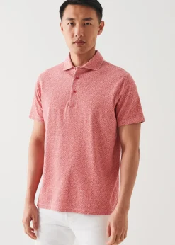 PATRICK ASSARAF Pima Cotton Stretch Printed Polo|Men Knitwear