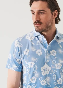 PATRICK ASSARAF Pima Cotton Stretch Printed Polo|Men Polos