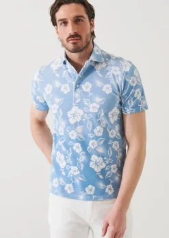 PATRICK ASSARAF Pima Cotton Stretch Printed Polo|Men Polos