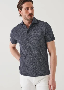 PATRICK ASSARAF Pima Cotton Stretch Printed Polo|Men Polos